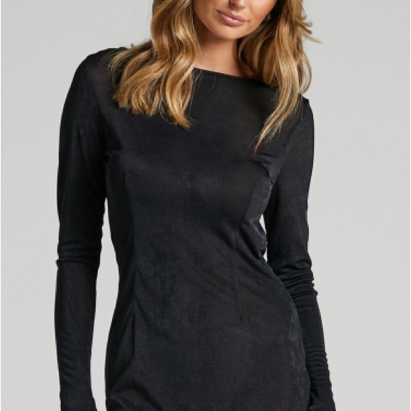 LIONESS - MONTANA MINI DRESS IN BLACK Elegant Black Open-Back Dress - Picture 3 of 3